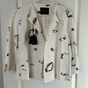 Cropped oversized jacket